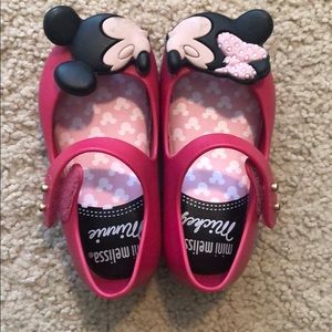Mini Melissa Mickey and Minnie shoes size 6